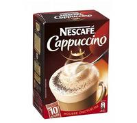 Nescafé Cappuccino Gourmet - Café Soluble Viennois au Crémeux Incomparable - 10 Sticks - 140g - Plaisir Cacahuète - Éclats de Fève - Le Lot De 4