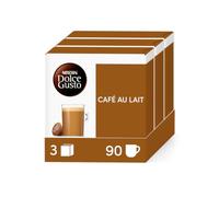 NESCAFÉ Dolce Gusto Café au Lait, 90 Capsules de Café, 3 x 30
