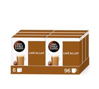 NESCAFÉ Dolce Gusto Café au Lait , 96 Capsules de Café , 6 x 16 | Café Capsules , Compatible avec Toutes les Machines à Café DG hors NEO , Boisson au lait aux notes de caramel
