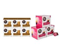 NESCAFÉ DOLCE GUSTO Café au Lait - 96 Capsules (Pack de 6 boîtes x 16) & Espresso - 90 Capsules (Pack de 3 boîtes XL x 30)