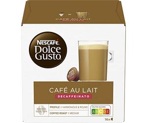 Nescafé Dolce Gusto Café au Lait décaféiné, café, latte, 16 Capsules
