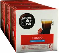 Nescafé Dolce Gusto Caffè Lungo Decaffeinato, Entkoffeiniert, Kaffee, Kaffeekapsel, 3er Pack, 3 x 16 Kapseln