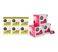 Nescafé Dolce Gusto Cappuccino - Café Gourmand - 96 Capsules (Pack de 6 boîtes x 16) & Espresso - Café - 90 Capsules (Pack de 3 boîtes XL x 30)