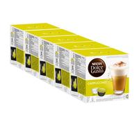 Nescafé Dolce Gusto Cappuccino, Lot de 5, 5 x 16 Capsules (40 portions)