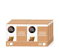 NESCAFÉ Dolce Gusto Cortado Espresso Macchiato , 96 Capsules Café, 6 x 16 | Café Capsules , Compatible avec Toutes les Machines à Café DG hors NEO , Espresso intense au lait entier