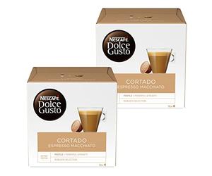 Nescafé Dolce Gusto Cortado Espresso Macchiato, Lot de 2, 2 x 16 Capsules