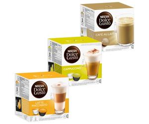 Nescafé Dolce Gusto Crème Kit: Latte Macchiato, Cappuccino, Au Lait, 3 x 16 Capsules