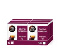 Nescafé Dolce Gusto Double Espresso - Café - 96 Capsules (Lot de 6 boîtes). | Café Capsules , Compatible avec Toutes les Machines à Café DG hors NEO , Espresso long aux notes fruitées