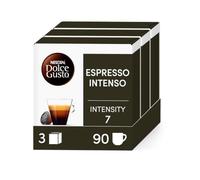 NESCAFÉ Dolce Gusto Espresso Intenso , 90 Capsules de Café , 3 x 30 | Café Capsules , Compatible avec Toutes les Machines à Café DG hors NEO , Mélange Robusta et Arabica Intense