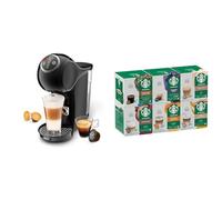 NESCAFÉ Dolce Gusto Genio S Plus Machine à café automatique noire, Kit de démarrage avec 6 boîtes de capsules assorties STARBUCKS by NESCAFÉ Dolce Gusto
