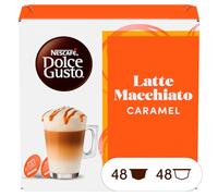 Nescafé Dolce Gusto Latte Macchiato Caramel - Café Gourmand - 96 Capsules (Pack de 6 boîtes x 16)