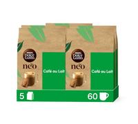 NESCAFÉ Dolce Gusto NEO Café au Lait, 60 Dosettes de Café, 5 x 12 | Dosettes compostables à base de papier , Compatibles uniquement avec les machines NDG NEO , Café Mousse Onctueuse