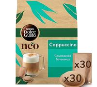 Nescafé Dolce Gusto NEO Cappuccino - 30 Dosettes de café et 30 sachets de lait (5 boîtes de 6 dosettes et 6 sachets) - Compatibles uniquement avec les machines à café NESCAFÉ Dolce Gusto NEO