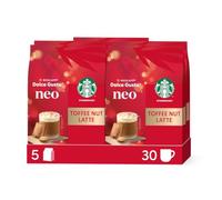 NESCAFÉ Dolce Gusto NEO STARBUCKS Toffee Nut Latte, 30 Tasses | 30 Dosettes Compostables de café et 30 sachets de lait, Compatibles uniquement avec la Machine NEO, Mousse Onctueuse AirFoam