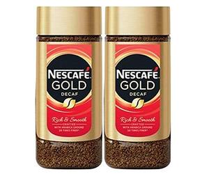 Nescafe Gold Decaf - Rich and Smooth - Crafted with Arabica Ground 10 Times Finer 100gr x 2