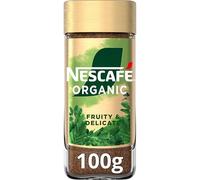 NESCAFÉ Gold Organic Aroma and Flavour, café soluble 100% arabe, certifié commerce équitable, bouteille en verre de 100 g