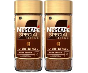 Nescafé Granulée SPECIAL FILTRE RECETTE ORIGINALE DE RETOUR, Café Soluble, Flacon de 100g (Lot de 2)