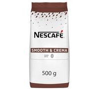 NESCAFÉ Smooth & Crema - Café Soluble - Café Instantané 100% Robusta - Crema Généreuse et Faible Amertume - Café en Poudre - Approvisionnement 100% plus Responsable - Sachet de 500g