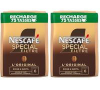 NESCAFÉ® SPÉCIAL FILTRE L'Original - Café Soluble Instantané - Intensité 6 - Grains Arabica & Robusta - Recharge De 150 g (Lot de 2)