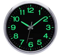 NESIFEE Horloge Murale Numérique Lumineuse Silencieuse sans Bruit de tic-tac - Wall Clock 30 cm - Vintage - Moderne - Digitale - pour Chambre d'enfant, Salon, Cuisine, Chambre à Coucher,Bureau, école