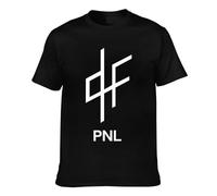 NESITK Ql&f Logo Chemise P&NL imprimé T-Shirts en Coton pour Homme Femme Vintage Motif Impression Manches Courtes T Shirt à col Rond Vêtements Été Hauts Blancs