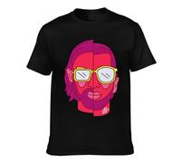 NESITK Ql&f Logo Chemise P&NL imprimé T-Shirts en Coton pour Homme Femme Vintage Motif Impression Manches Courtes T Shirt à col Rond Vêtements Été Hauts Blancs