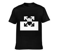 NESITK Ql&f Logo Chemise P&NL imprimé T-Shirts en Coton pour Homme Femme Vintage Motif Impression Manches Courtes T Shirt à col Rond Vêtements Été Hauts Blancs