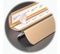 NESLNQC Bande de Bordure adhésive pour Coin de Mur, 2,6 pi x 3,3 pi, en Alliage d'aluminium, pour intérieur et extérieur, Protection d'angle en métal, Largeur 1,2 po (doré, 100 cm)