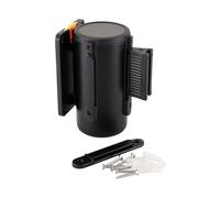 NESLNQC Ceinture Rétractable À Fixation Murale - Barrière À Ceinture Rétractable À Fixation Murale - Ceinture Rouge 2M/3M/5M - avec Frein Tampon Libre De Changer dans 3 Directions