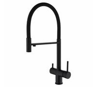 NESLNQC Stylish Gold/Black/Chrome Pull-Out Kitchen Faucet with 2/3 Way Water Filter Tap - Modern Mixer Sink Crane for Cold Drinking Water Solution (Beige with Dots C)