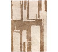Nesma tapis naturel 120 x 170 x 3 cm, épais, pour salon et chambre