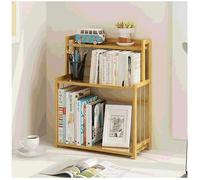 NESPIQ Bibliothèque Chambre Étagère à Livres Étagère en Bambou À 3 Niveaux Étagère À Livres Bureau D'étudiant Étagère De Rangement Simple Petite Bibliothèque, Étagère Ouverte(40 * 18 * 53cm)