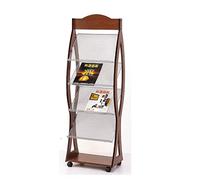 NESPIQ Bibliothèque Chambre Étagère à Livres Étagère en Bois Porte-revues Présentoir Nordique Cadre D'album Au Sol Bibliothèque Minimaliste Porte-journaux Créatif