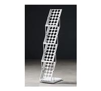 NESPIQ Bibliothèque Chambre Étagère à Livres Étagère en Fer Pliable Étagère À Journaux Studio Salon Chambre Bureau Magazine Livre Stockage Bibliothèque Étagères(White)