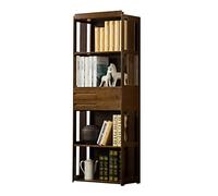 NESPIQ Bibliothèque Chambre Étagère à Livres Étagère Vintage Bibliothèque Créative Simple avec des Étagères À Tiroirs Simple Moderne Étagère À Livres Ouverte Étagère De Rangement Étagères(4 Tiers)