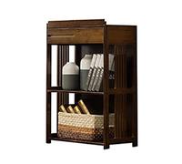 NESPIQ Bibliothèque Chambre Étagère à Livres Étagère Vintage Bibliothèque Créative Simple avec des Étagères À Tiroirs Simple Moderne Étagère À Livres Ouverte Étagère De Rangement Étagères(2 Tiers)