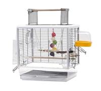 NESPIQ Cage pour perruches, grandes cages en métal, porteurs d'oiseaux sur pied avec partie supérieure ouverte, produits pour animaux de compagnie, cage de vol pour jardin
