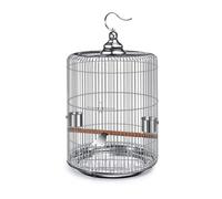 NESPIQ Cage Volière pour Oiseaux Cage À Oiseaux Ronde en Métal, Grands Porte-Oiseaux Suspendus, Cage De Vol pour Perroquets, pour Voyage Et Maison Cage pour Oiseaux(35cm)