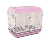 NESPIQ Cage Volière pour Oiseaux Cages À Oiseaux en Acrylique Porte-Oiseaux Créatifs Maison À Oiseaux Portable Porte-Maison À Oiseaux Cage De Vol Carrée Cage pour Oiseaux(Purple)