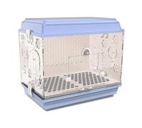 NESPIQ Cage Volière pour Oiseaux Cages À Oiseaux en Acrylique Porte-Oiseaux Créatifs Maison À Oiseaux Portable Porte-Maison À Oiseaux Cage De Vol Carrée Cage pour Oiseaux(Blue)