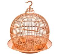 NESPIQ Cage Volière pour Oiseaux Cages À Oiseaux en Plastique, Cage De Vol pour Oiseaux, Portable, Simple, Rétro, Ronde, Porte-Maison pour Oiseaux Cage pour Oiseaux