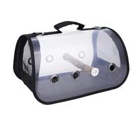 NESPIQ Cage Volière pour Oiseaux Cages À Oiseaux Portables Transparentes, Porte-Oiseaux pour Animaux De Compagnie, Respirant, Léger, pour Maison d'oiseaux Cage pour Oiseaux(Black,S)