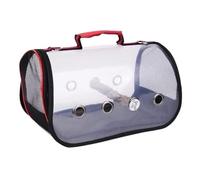 NESPIQ Cage Volière pour Oiseaux Cages À Oiseaux Portables Transparentes, Porte-Oiseaux pour Animaux De Compagnie, Respirant, Léger, pour Maison d'oiseaux Cage pour Oiseaux(Rot,S)