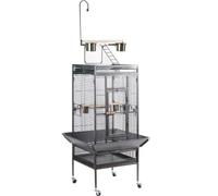 NESPIQ Cage Volière pour Oiseaux Grande Cage À Oiseaux en Fer Forgé avec Plateau De Jeu Et Support Roulant Cage À Perroquets Cages À Oiseaux Cage pour Oiseaux(A)