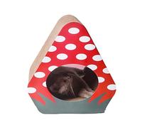 NESPIQ Grattoir en carton ondulé durable pour chat ou chat Rouge