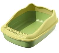 NESPIQ Maison De Toilette pour Chat Bac À Litière pour Grands Chats, Bac À Litière Amovible pour Chaton, Toilettes pour Chats, Bac À Sable Bac À Litière Chat