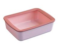 NESPIQ Maison De Toilette pour Chat Bac À Litière Rectangulaire pour Chat, Toilettes Anti-éclaboussures, Amovibles Et Faciles À Installer pour Chatons Bac À Litière Chat(Rosa,48.5 cm)
