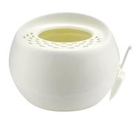 NESPIQ Maison De Toilette pour Chat Bac À Litière Rond pour Chats avec Pelle À Litière pour Chat, Moderne Et Minimaliste, sans Odeur, Toilettes pour Chats D'intérieur Bac À Litière Chat(White)