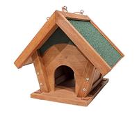 NESPIQ Mangeoire À Oiseaux Extérieur Jardin Mangeoire À Oiseaux en Bois Mangeoire À Oiseaux Sauvages Suspendue Durable pour Fenêtre d'alimentation Extérieure De Jardin pour Terrasse
