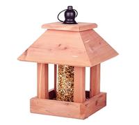 NESPIQ Mangeoire À Oiseaux Extérieur Jardin Mangeoire À Oiseaux en Bois Suspendue pour La Décoration De Cour De Jardin en Forme De Quadrilatère avec Toit pour Terrasse
